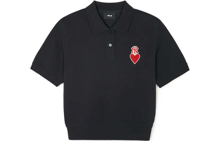 MLB MLB Polo Shirts Women's Black Polo Collar Moderate