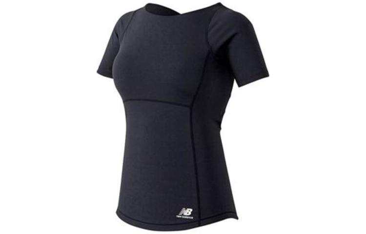 New Balance New Balance T Shirts Women's Black Crew Neck Moderate Straight Fit