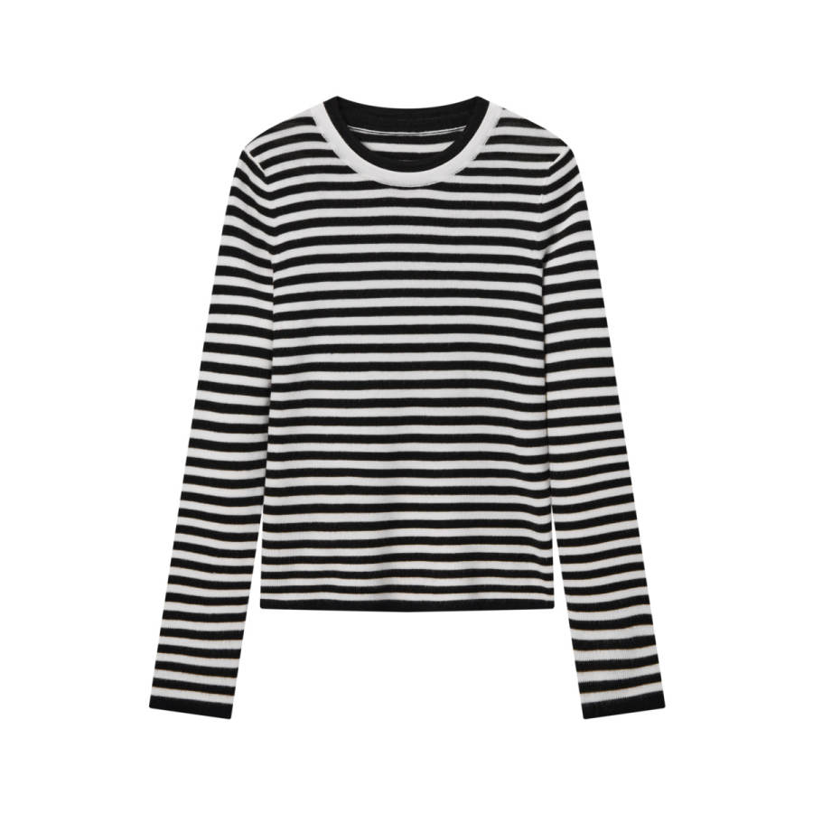 Semir Knitwear Women's Crew Neck Thin Mock Two Piece