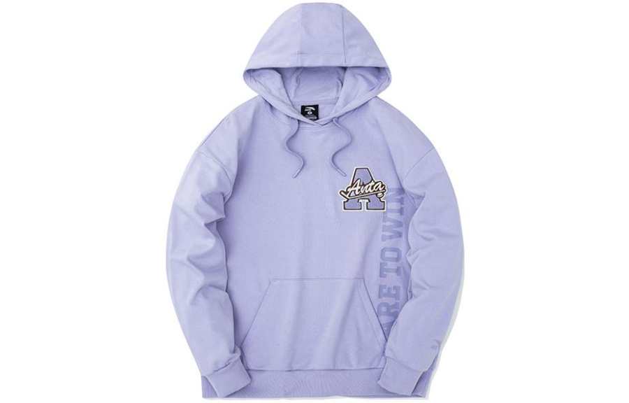 ANTA Life Collection Sweatshirts Women's Purple Hooded Thickened Regular