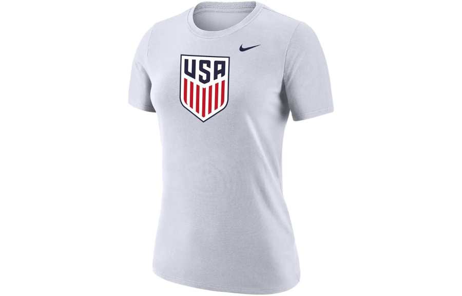 Nike Nike T Shirts Women's White Crew Neck Moderate Straight Fit