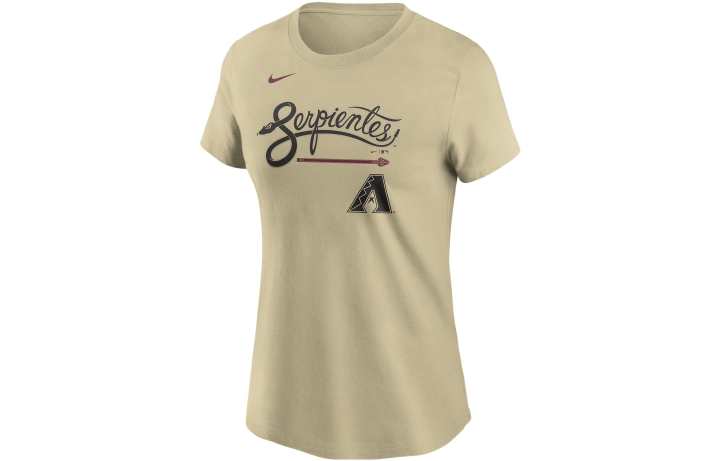 Nike Nike T Shirts Women's Gold Crew Neck Moderate Straight Fit