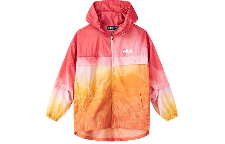 FILA Jackets Women's Orange Red Hooded Moderate Other