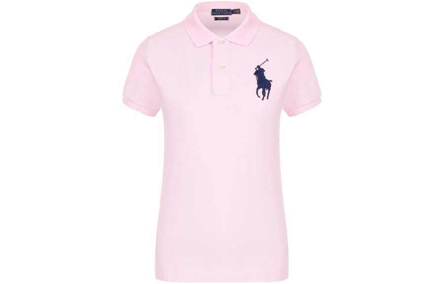 Polo Ralph Lauren Big Pony Polo Shirt Tight Fit Version Women's Pink