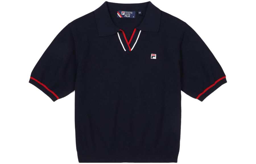 FILA Polo Shirts Women's Marine Blue Polo Collar Moderate