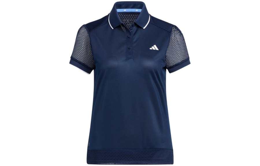 Adidas Adidas Polo Shirts Women's Collegiate Marine Blue Polo Collar Moderate Straight Fit