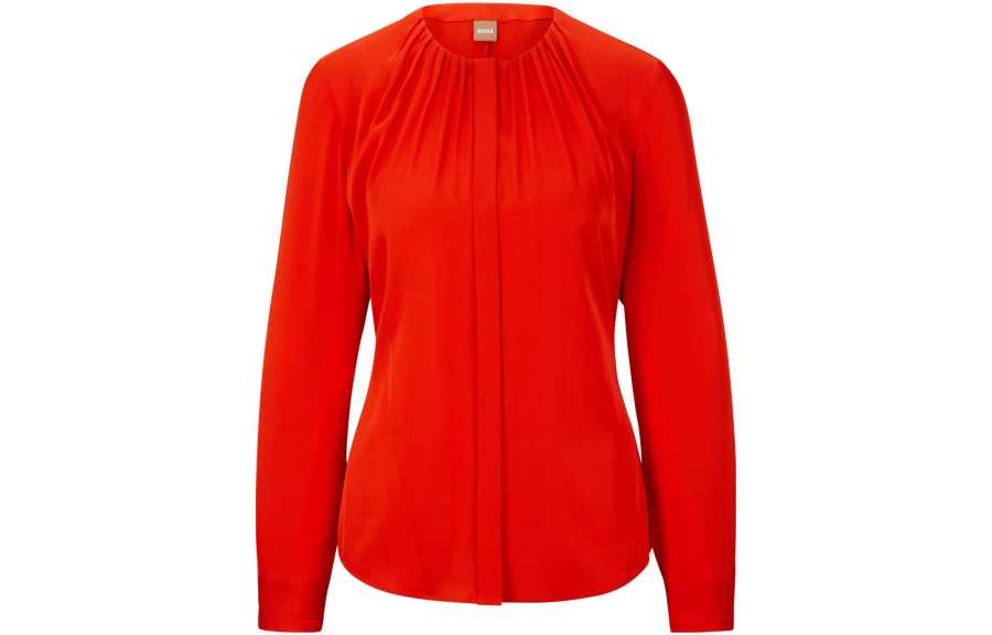 HUGO BOSS Shirts Women's Red Crew Neck Moderate Other