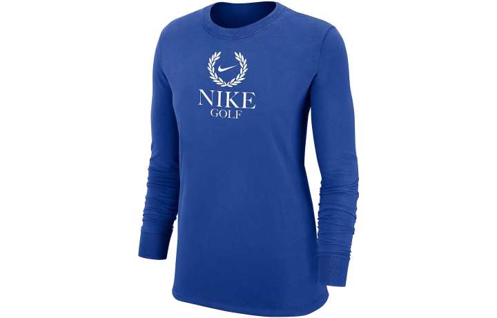 Nike Nike T Shirts Women's Blue Crew Neck Moderate Straight Fit