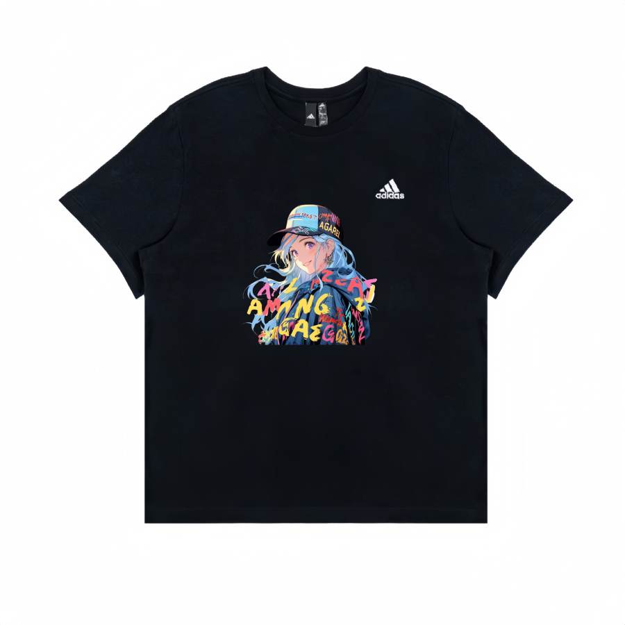 Adidas Adidas T Shirts Unisex Black Crew Neck Moderate Straight Fit