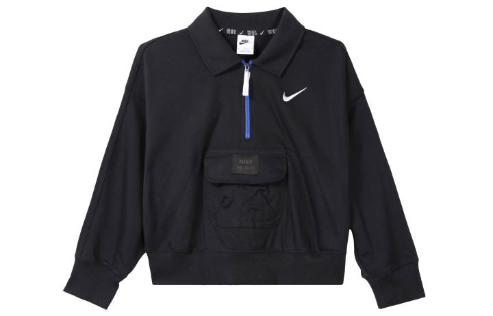 Nike Nike Sweatshirts Women's Black Lapel Moderate Other