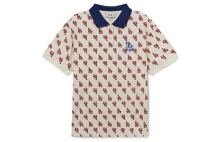 MLB MLB Basic Logo, Los Angeles Dodgers Polo Shirt Women's Cream