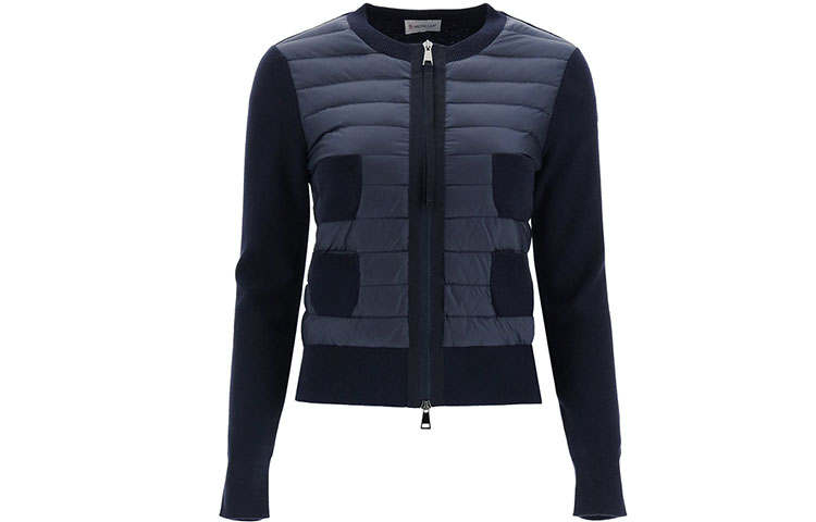 Moncler Down Jackets Women's Blue Hooded Moderate
