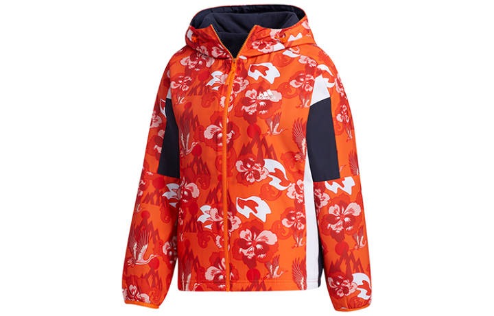 Adidas Adidas Jackets Women's Red Hooded Moderate Other