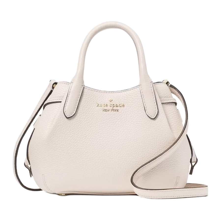 Kate Spade Dumpling Litchi Grain Leather Shoulder Bag, Crossbody Bag, Handbag Mini Women's Ecru