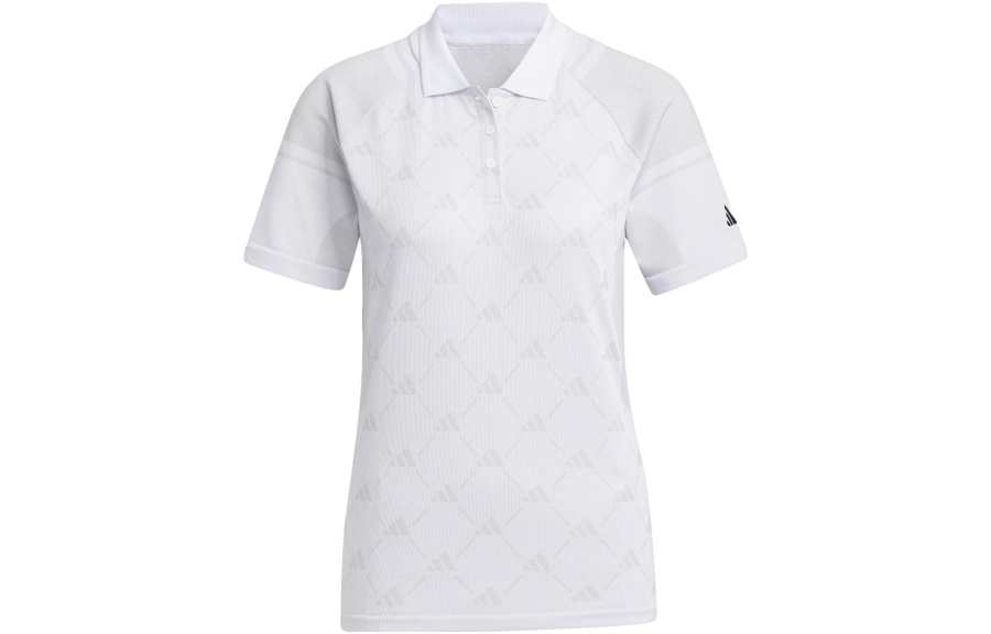 Adidas Adidas Polo Shirts Women's White Polo Collar Moderate Straight Fit