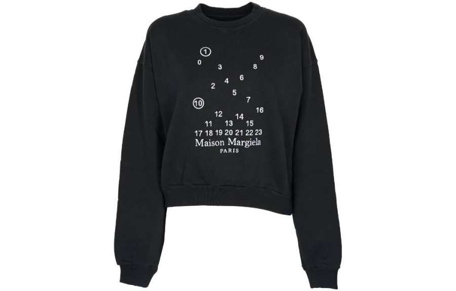 Maison Margiela numbers-motif cotton sweatshirt
