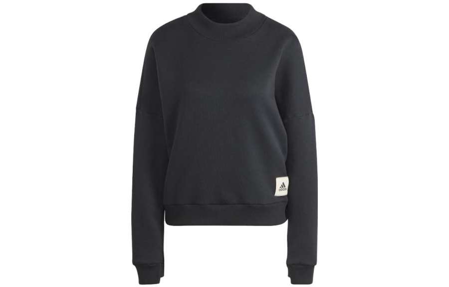 Adidas Adidas Lounge Sweatshirts Women's Black Crew Neck Moderate Regular