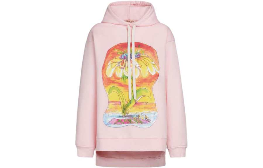 MARNI Sweatshirts Women's Pink Hooded Moderate Regular
