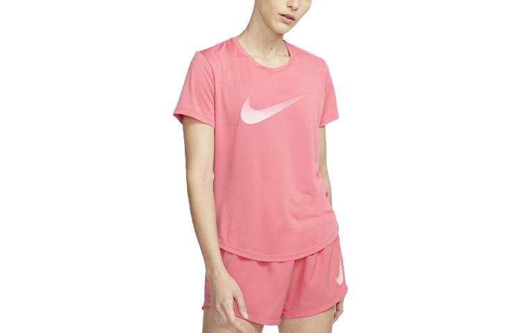 Nike Nike T Shirts Women's Ocean Coral Crew Neck Moderate Straight Fit