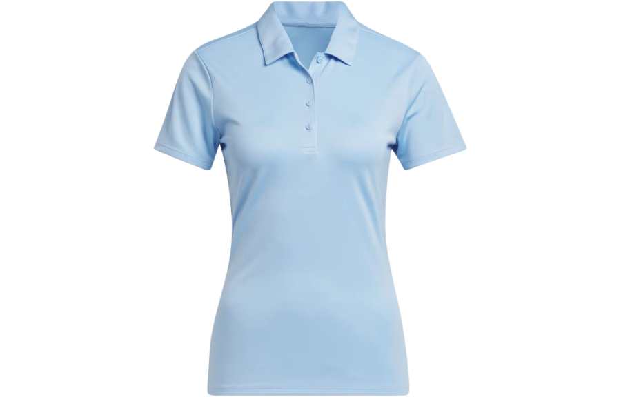 Adidas Adidas Solid Performance Short Sleeve Polo Shirt Polo Shirt Women's Blue