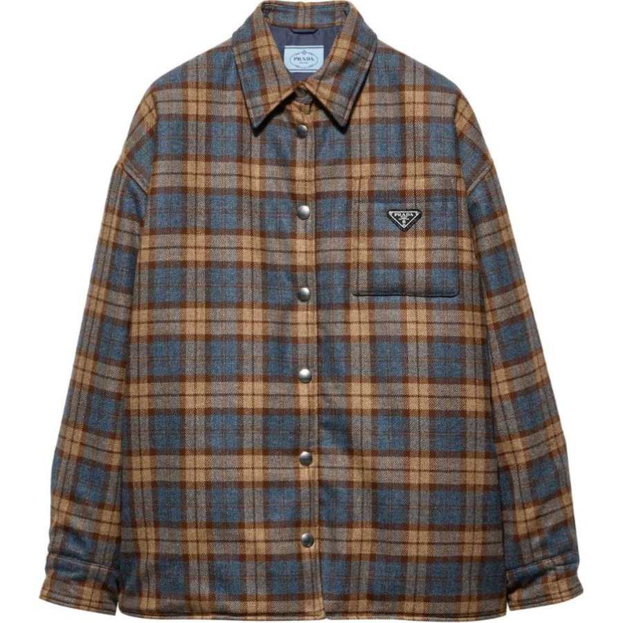 PRADA PRADA Checked Wool twill Lumberjack Jacket