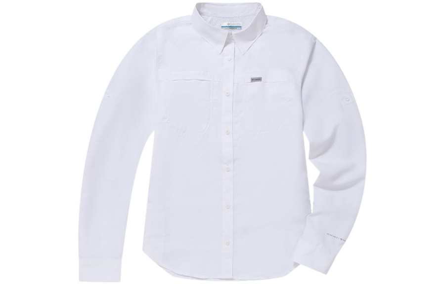 Columbia Shirts Women's White Lapel Moderate Shirt
