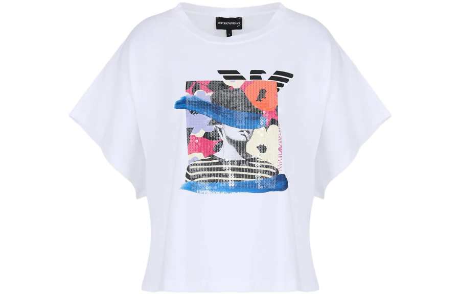 EMPORIO ARMANI 【Previous Season】Armani Sustainability Values cotton T-shirt