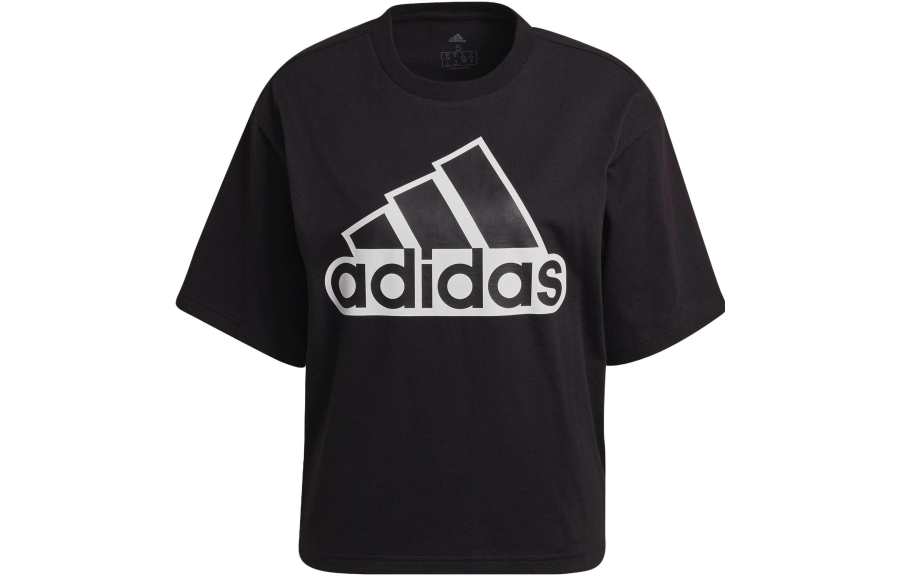 Adidas Adidas T Shirts Women's Black Crew Neck Moderate Straight Fit