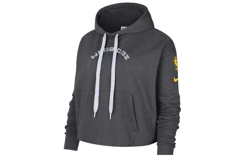 Nike Nike T Shirts Women's Gray Hooded Moderate Straight Fit