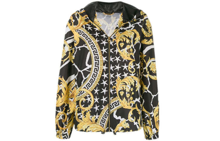 VERSACE Jackets Women's Black Hooded Non Detachable Moderate Other