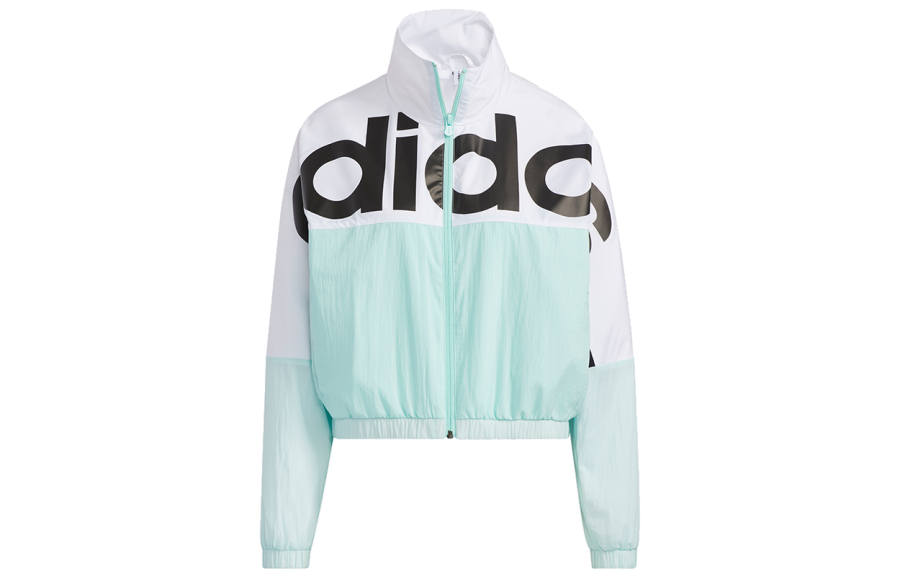 Adidas Neo Jackets Women's Clear Mint Green Stand Collar Thin Other