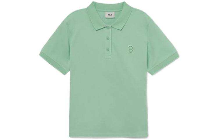 MLB Boston Red Sox Polo Shirts Women's Green Polo Collar Moderate Other