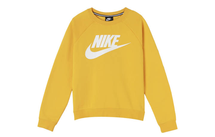Nike Nike Sweatshirts Women's Yellow Crew Neck Moderate Regular