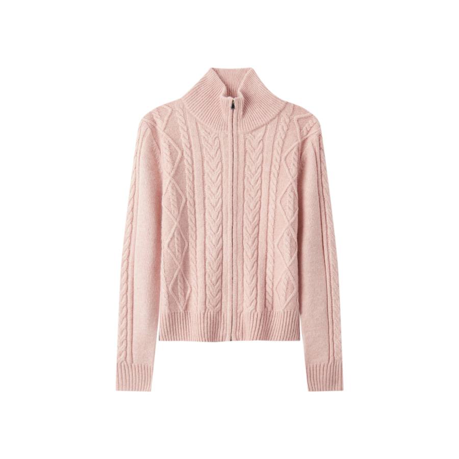 Semir Knitwear Women's Turtleneck Moderate Cardigan