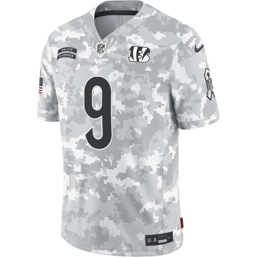 Nike Nike Joe Burrow Cincinnati Bengals Salute To Service Men's Nike Dri FIT Nfl Limited Jersey