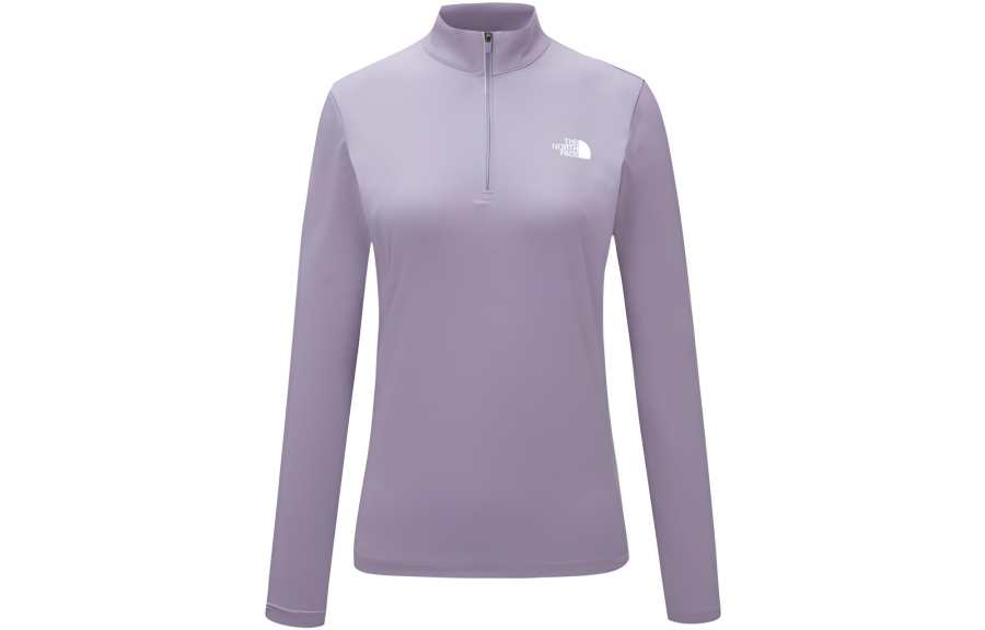 THE NORTH FACE Sweatshirts Women's Purple Stand Collar Moderate Regular