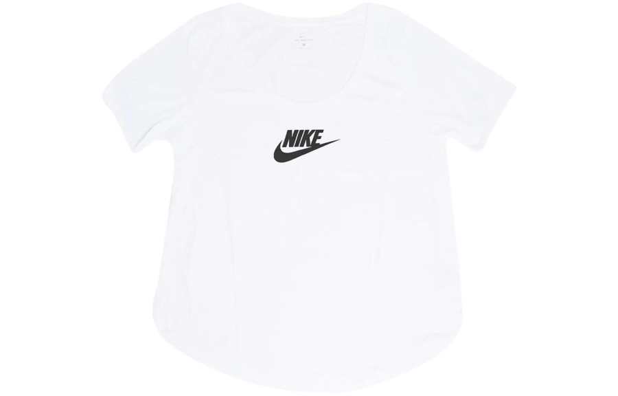 Nike Nike T Shirts Women's White Crew Neck Moderate Straight Fit