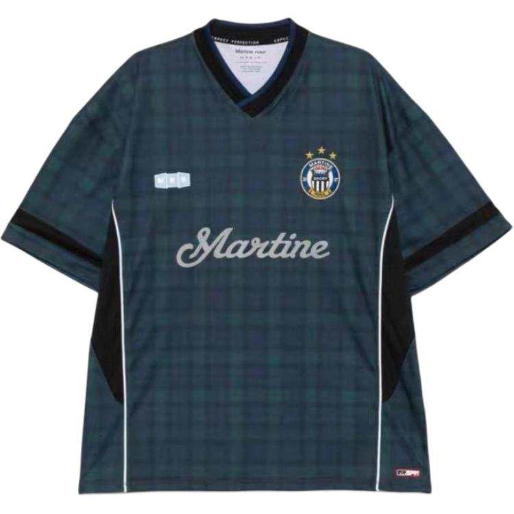 Martine Rose Logo Printed Drop Shoulder Football T Shirt