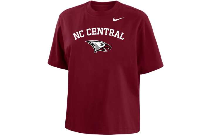 Nike Nike T Shirts Women's Dark Red Crew Neck Moderate Straight Fit