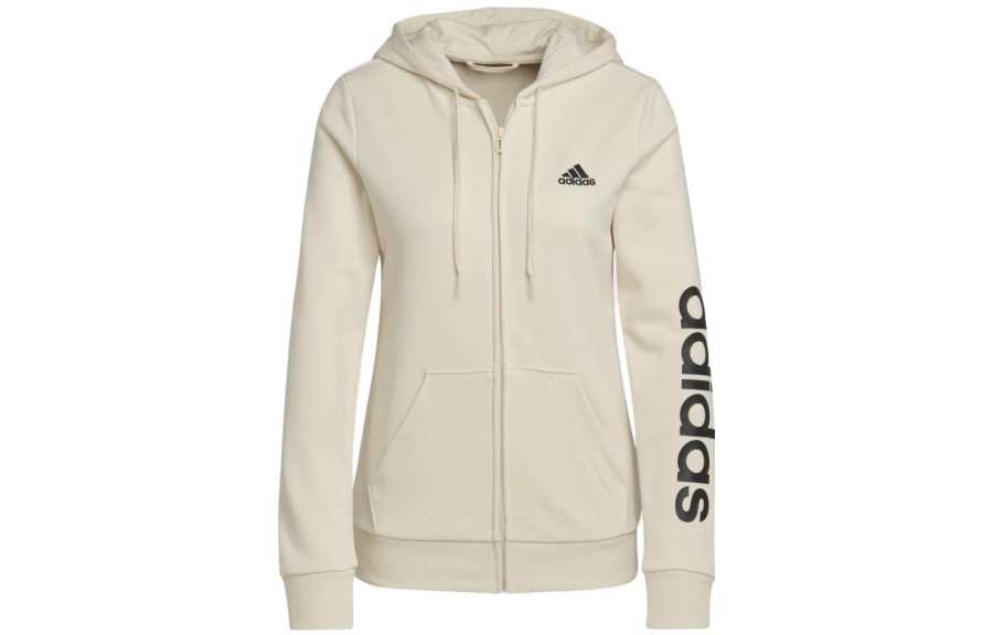 Adidas Adidas Sweatshirts Women's Ecru Hooded Moderate Cardigan