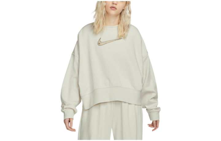 Nike Nike Sweatshirts Women's Beige Crew Neck Moderate Regular