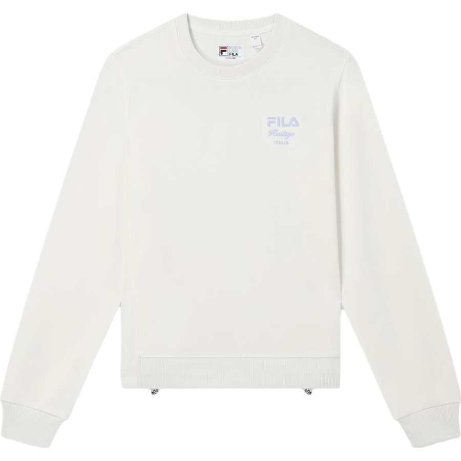 FILA Sweatshirts Women's White Crew Neck Moderate Regular