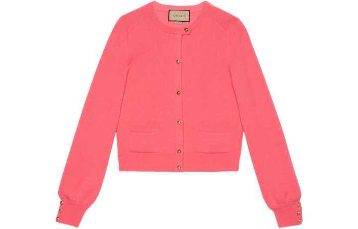 GUCCI 【Previous Season】logo-embossed button up cardigan