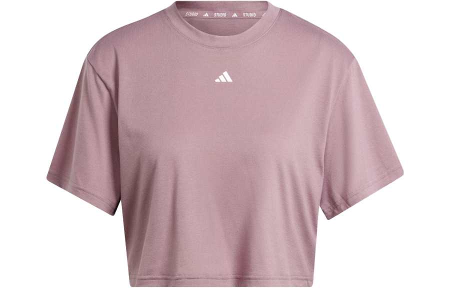 Adidas Adidas T Shirts Women's Orchid Powder Crew Neck Moderate Straight Fit