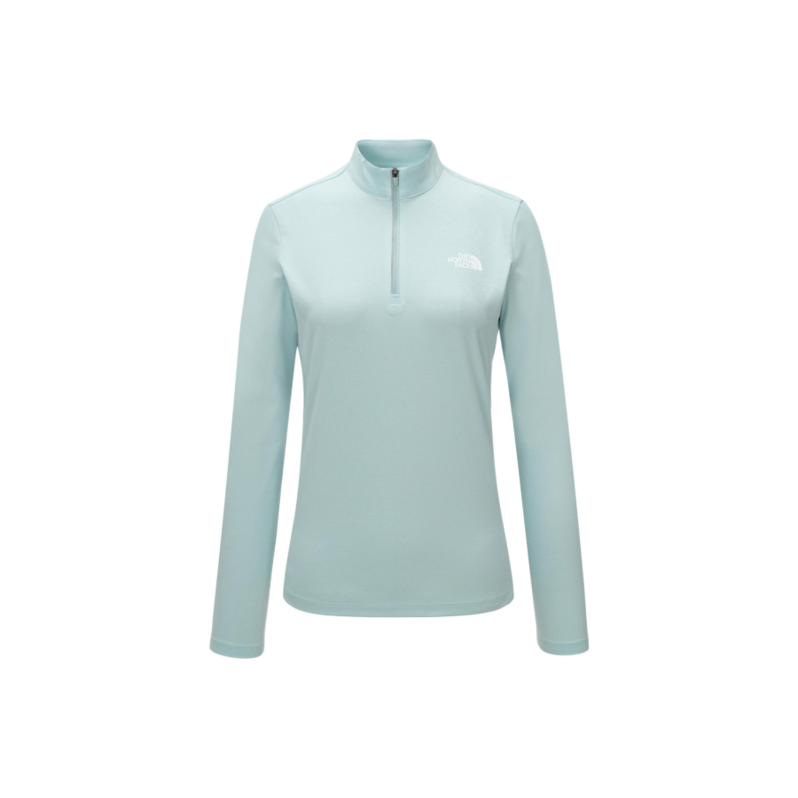 THE NORTH FACE Sweatshirts Women's Mint Blue Stand Collar Moderate Regular