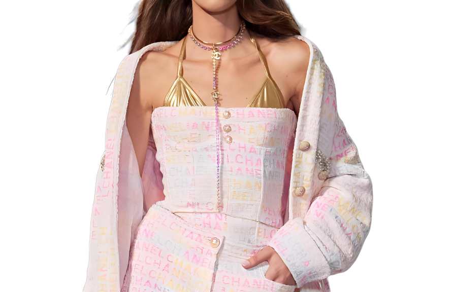 CHANEL CHANEL 24C Strapless Top Women's Multicolor