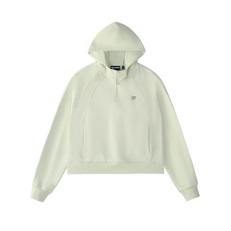 FILA FUSION Sweatshirt Women's Beige Porcelain Cyan