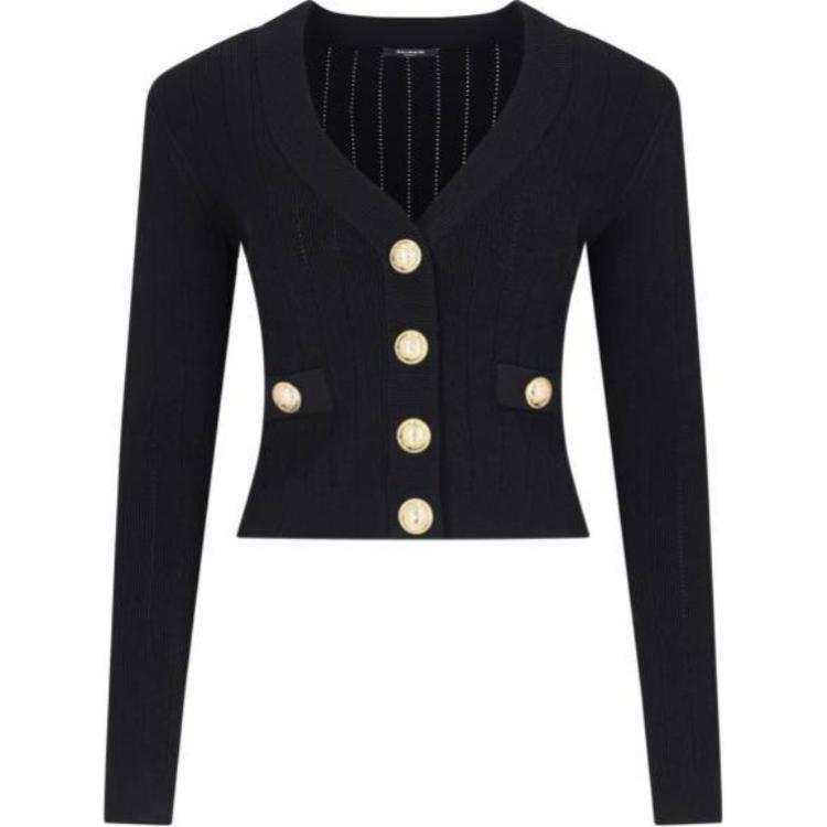 BALMAIN BALMAIN Chiocciola Long Sleeved Buttoned Cardigan