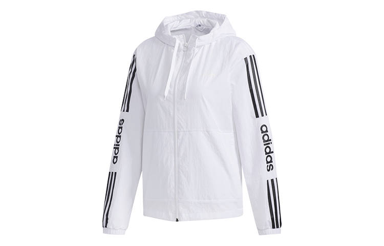 Adidas Neo Jackets Women's White Hooded Moderate