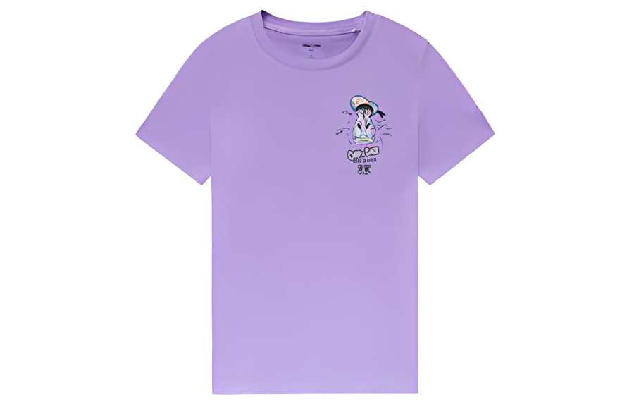 Li-Ning Li Ning x Disney Set in Sleeve T Shirt Women's Purple